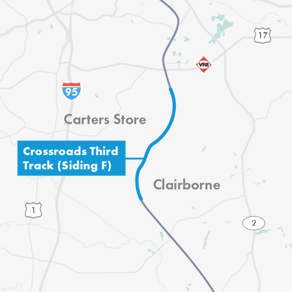 Map of Crossroads Third Track Siding F