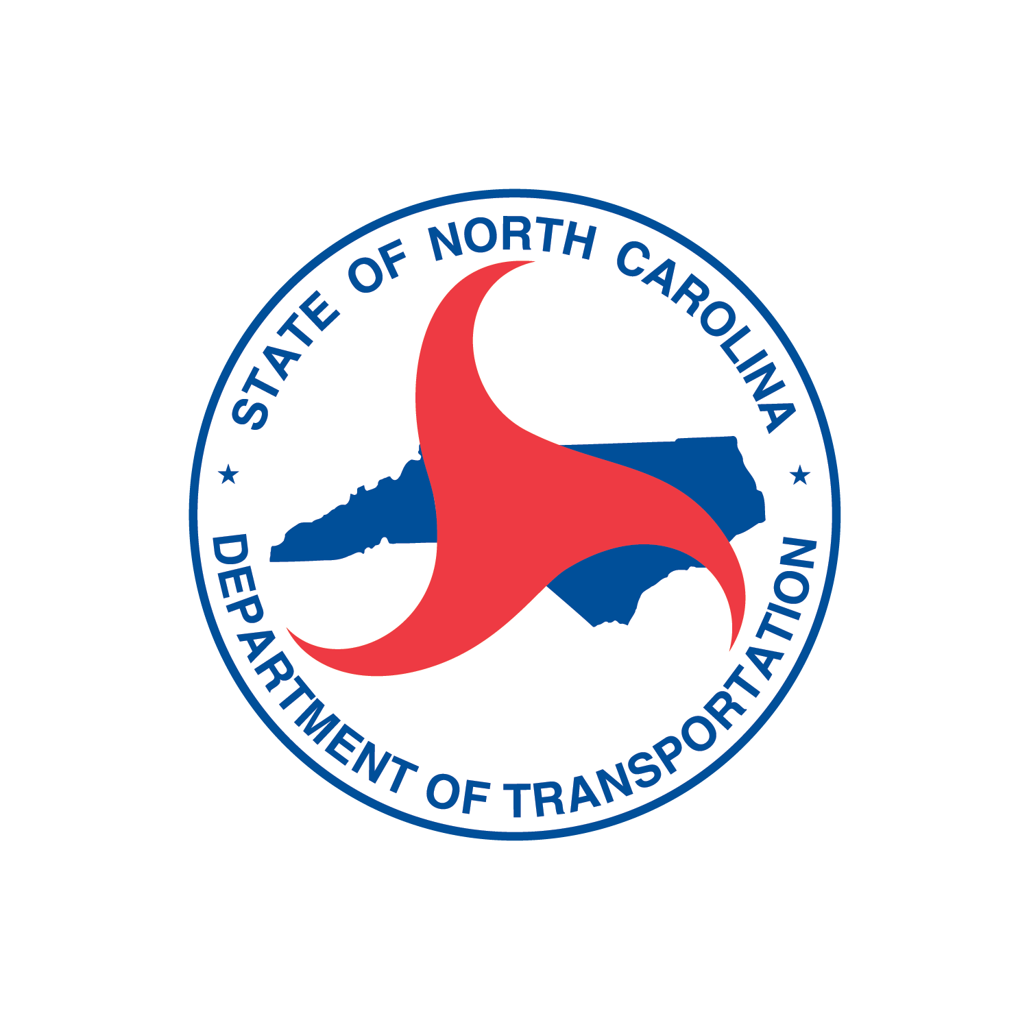 Official Logo of the North Carolina Department of Transportation.