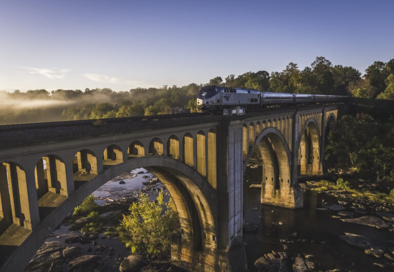 Amtrak across James River