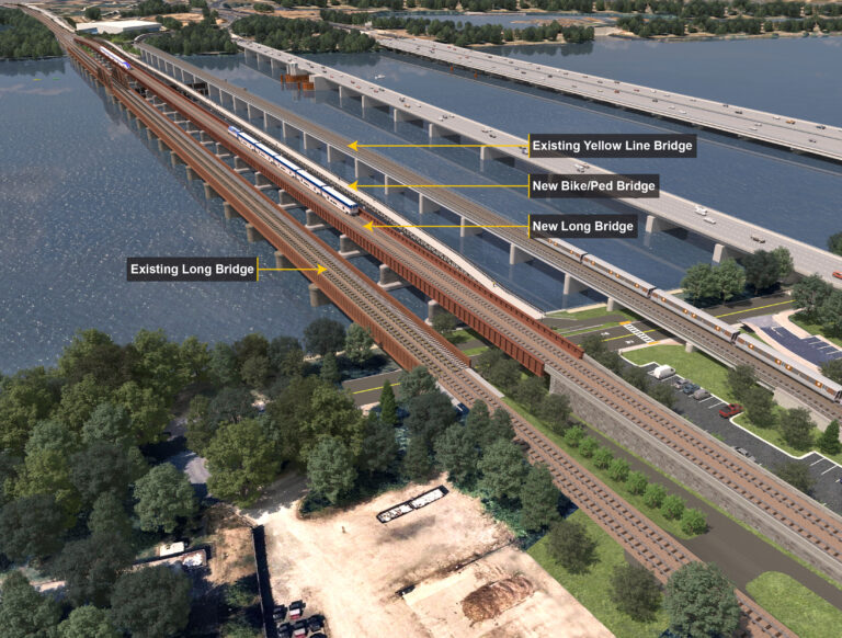 Rendering of Rail-pedestrian bridges