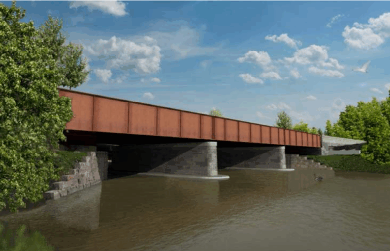 Rendering of rail bridge over Washington Channel